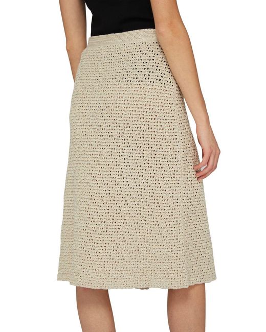 Bottega Veneta Natural Elastic Waist Skirt