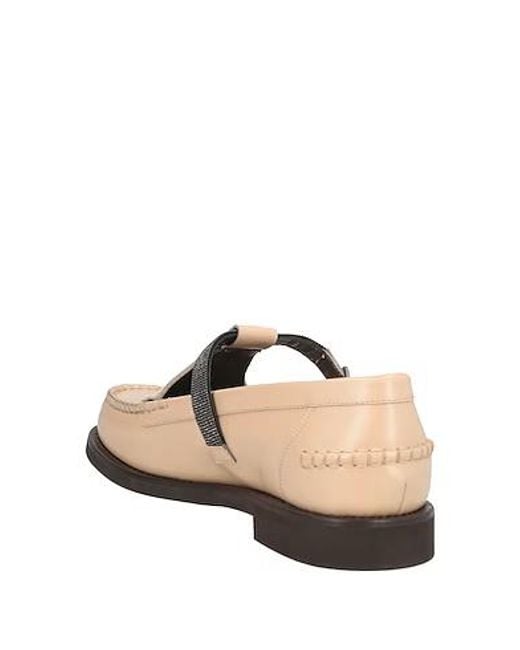 Brunello Cucinelli Natural Plain Colour Loafers