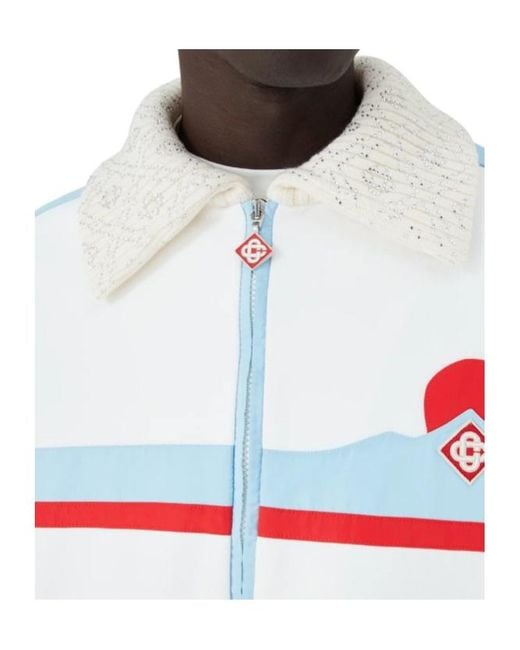 Casablanca White Zip-Up Ski Jacket for men