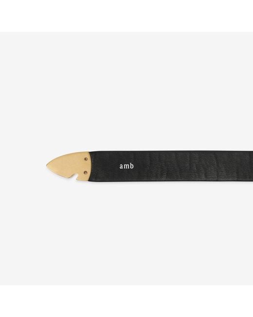 Burberry White Thin Leather B Shield End Belt