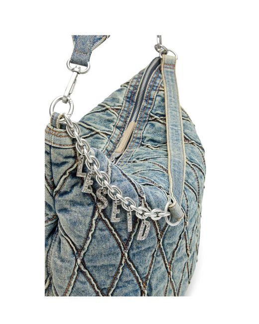 DIESEL Blue Charm-D Large Hobo Bag
