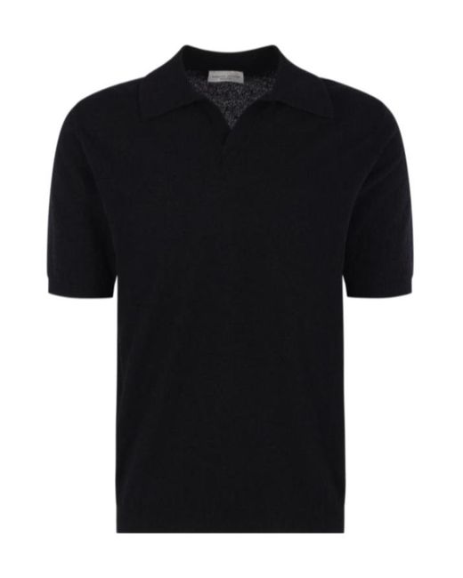 Roberto Collina Black Bouclé-Knit T-Shirt for men