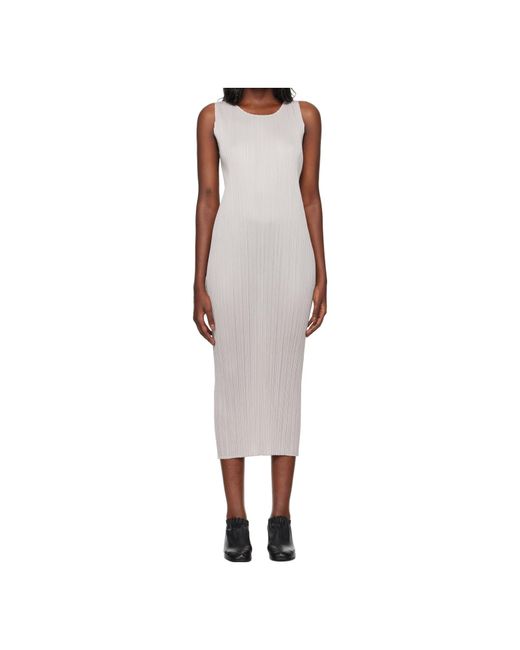 Pleats Please Issey Miyake Multicolor New Colorful Basics Midi Dress
