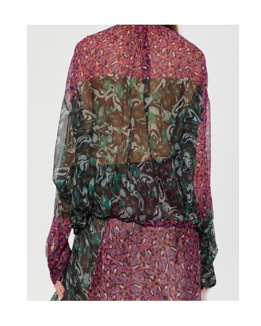 Dries Van Noten Red Long-Sleeved Shirt