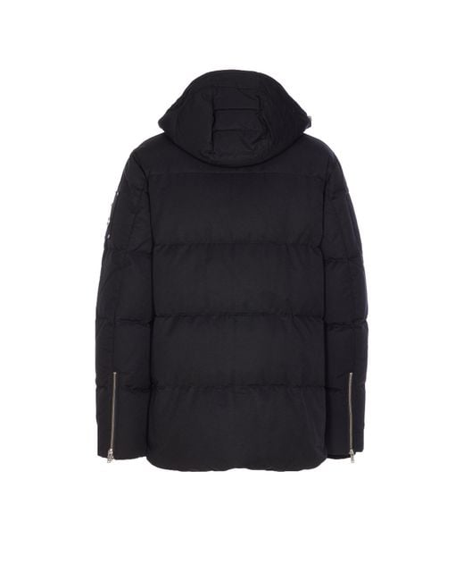 Moose Knuckles Blue Removable-Hood Quilted Coat for men