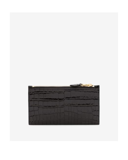 McQueen Black Skull Embossed Wallet