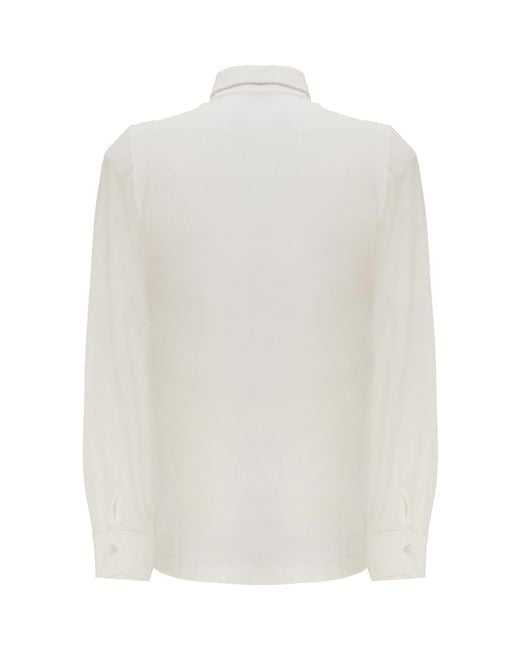 Zanone White Long-Sleeved Button-Down Shirt for men