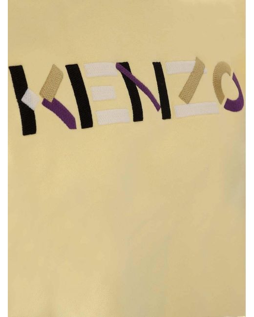 KENZO Metallic Logo-Print Crew Neck Sweatshirt