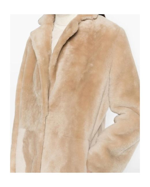 Yves Salomon Natural Shearling Coat