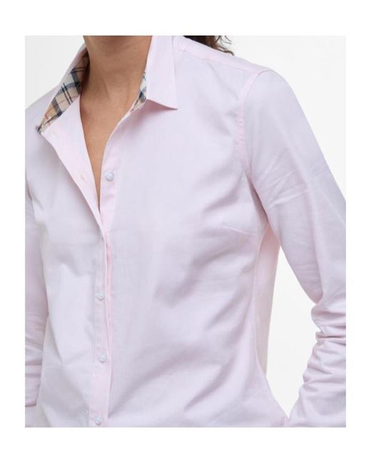 Barbour White Derwent Long-Sleeved Shirt