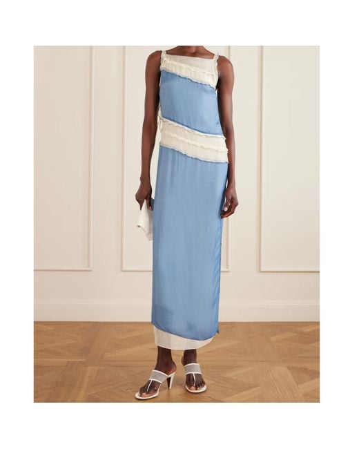 Sir Blue Aurelia Paneled Chiffon Midi Dress