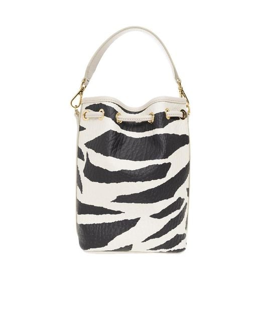 MCM White Animal Pattern Shoulder Bag