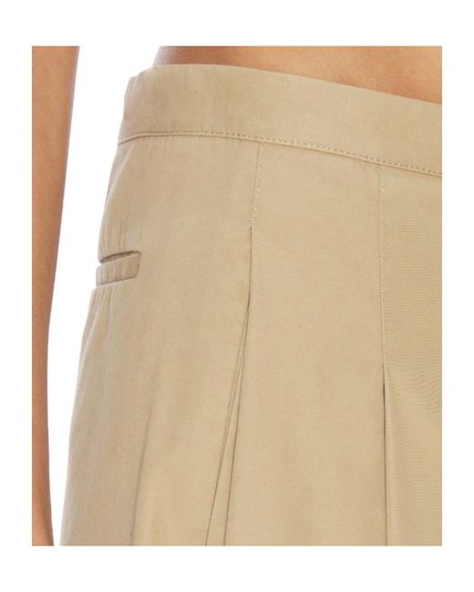 The Row Natural Pleated Wide-Leg Shorts