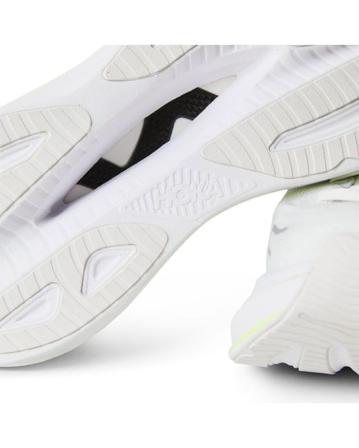 Hoka One One White Neutral Road Running Shoes for men