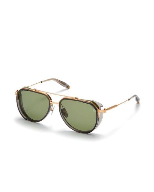 Akoni Green Geometric Sunglasses for men