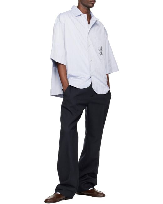 Jacquemus Blue Tailored Straight-Leg Pants for men