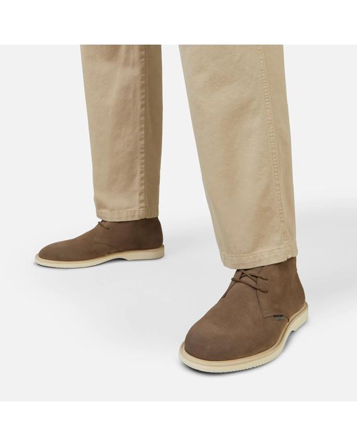 Hogan Brown Lace-Up Leather Boots for men