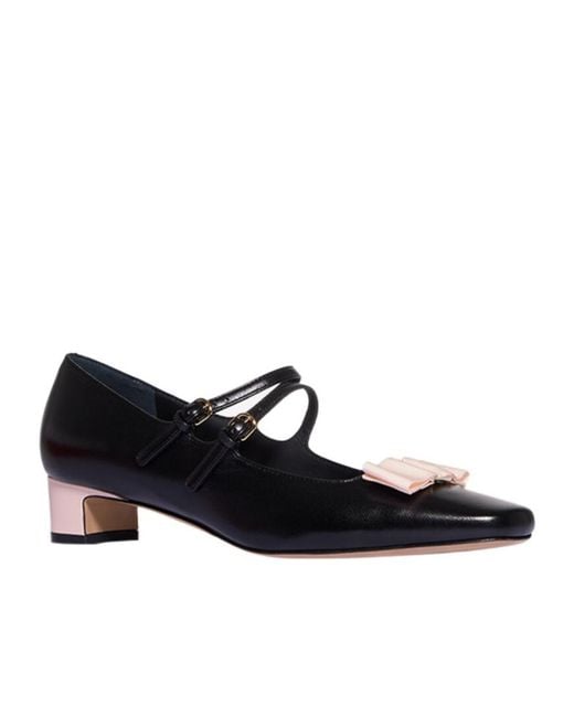 Ferragamo Black Vara Bow Mary Jane Shoes