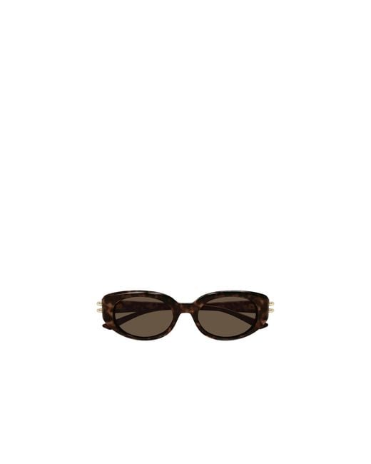 McQueen White Eyewear Oval Frame Sunglasses