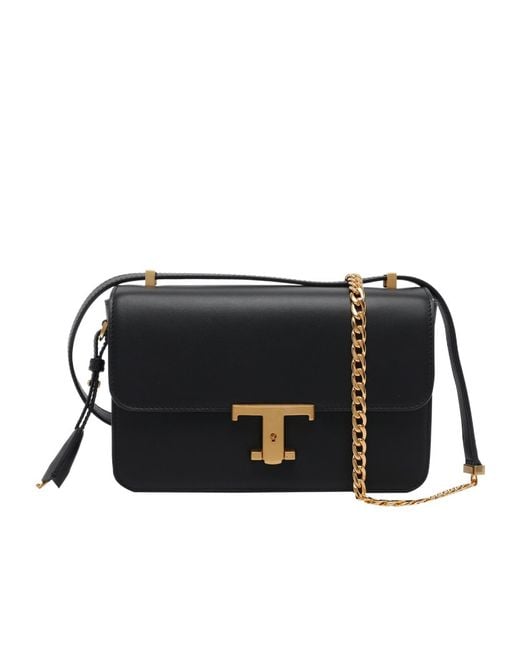 Tod's Black Logo Hardware Shoulder Bag