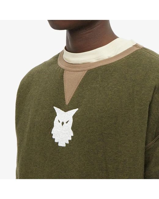 Maison Margiela Green Bird-Patch Sweatshirt for men