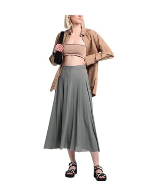 MM6 by Maison Margiela Gray Solidcolor Tulle Midi Skirt