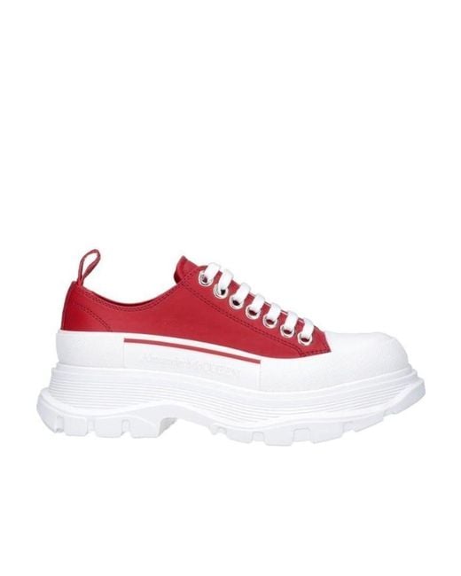McQueen Red Tread Slick Sneakers