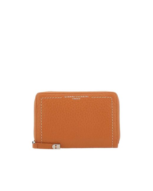 Gianni Chiarini Brown Bubble Zip-Around Wallet