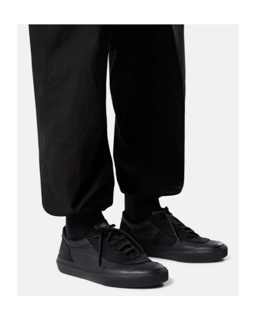 Stone Island Black Low-Top Trainers With Compass Logo Patch for men
