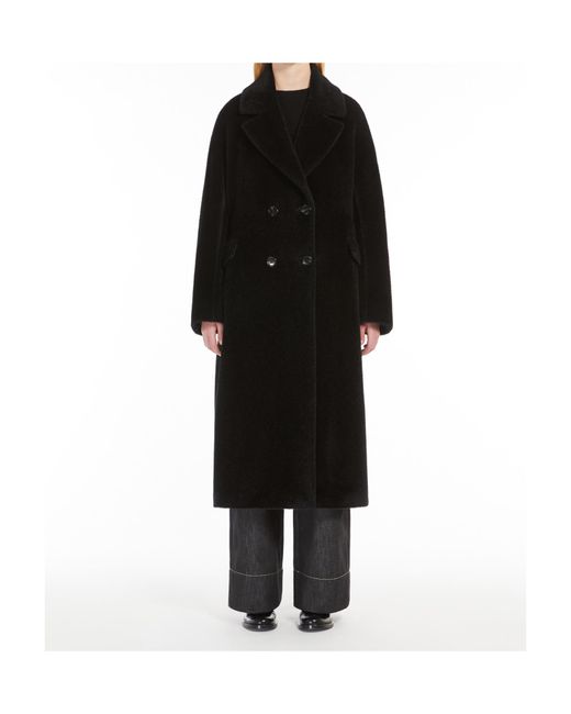 Max Mara Black 'S Double-Breasted Belted Coat