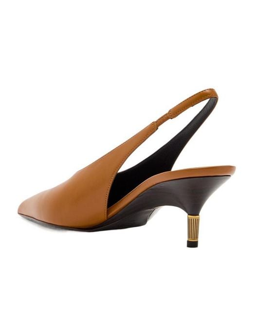 Khaite Brown High Heels With Leather Back Straps