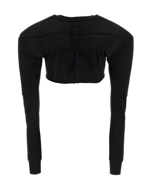 Rick Owens Black X Champion Knitted Cropped Jumper