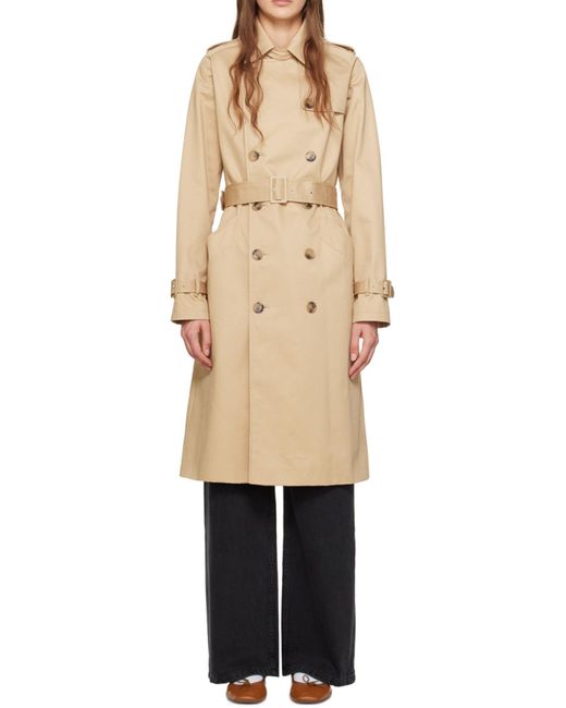 A.P.C. Natural Greta Long-Sleeved Trench Coat