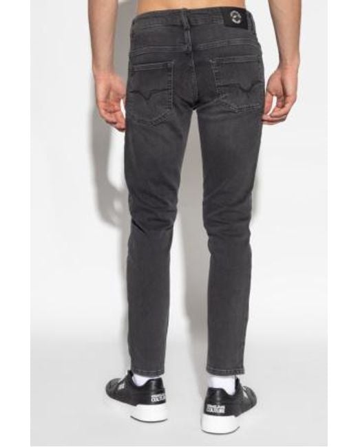 Versace Jeans Gray Couture Tapered Leg Jeans for men
