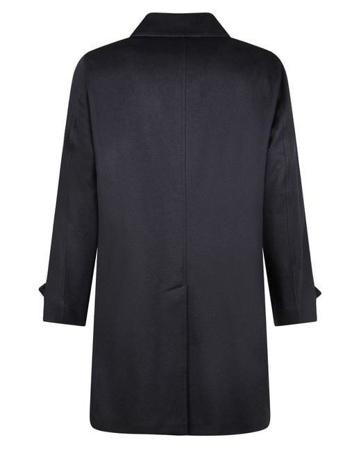 Herno Blue Concealed Fastened Coat for men