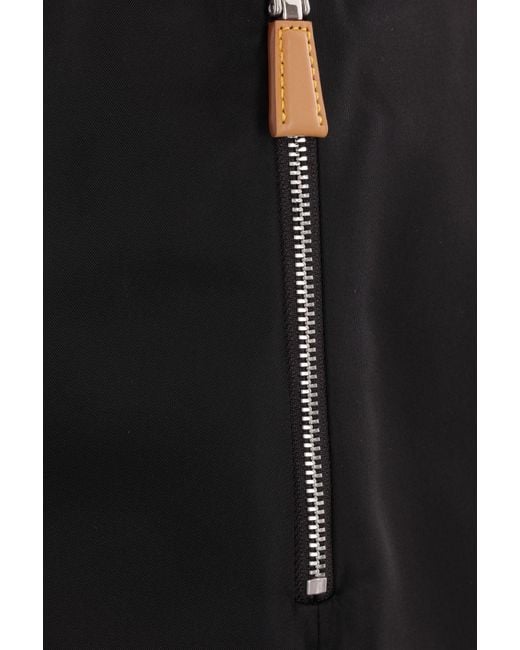 Prada Black Logo Plaque Skirt