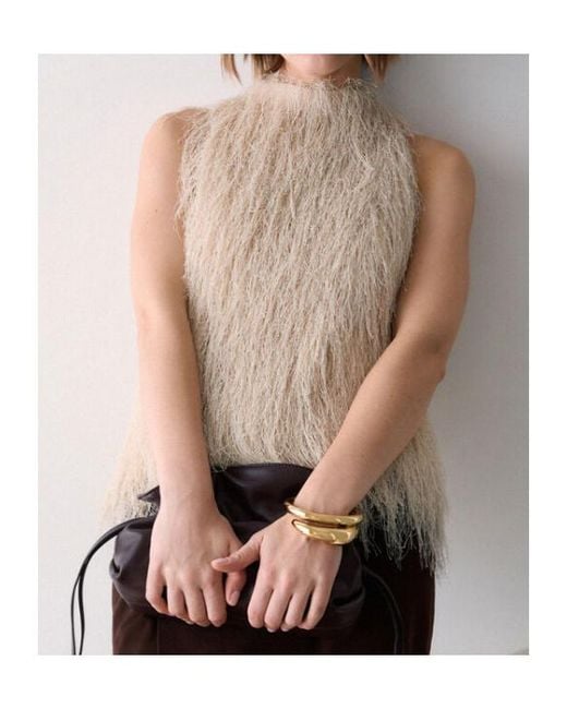 Liu Jo Natural Fringed Top