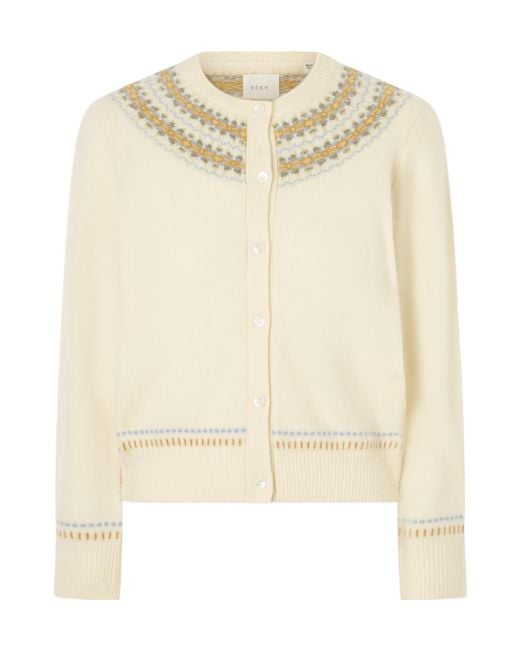 Doen Natural Olympe Wool-Blend Cardigan