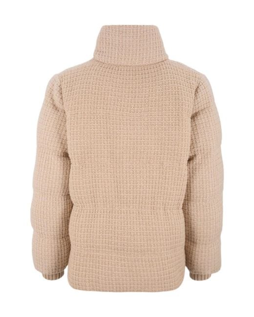 Fabiana Filippi Natural Stand-Up Collar Zipper Cotton Jacket