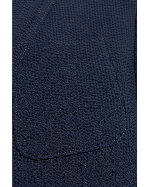 Giorgio Armani Blue Single-Breasted Knitted Jacket for men