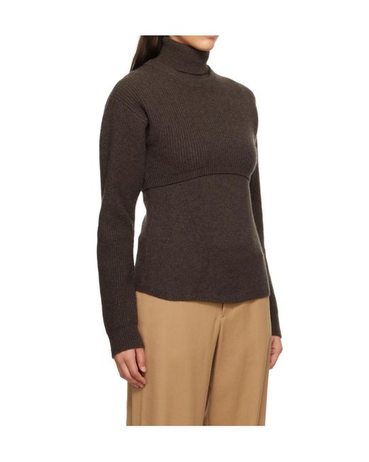 Wooyoungmi Brown Layered Turtleneck