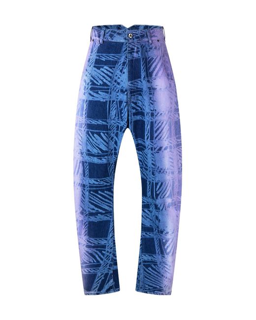 Vivienne Westwood Blue High-Waisted Straight Leg Denim Pants for men