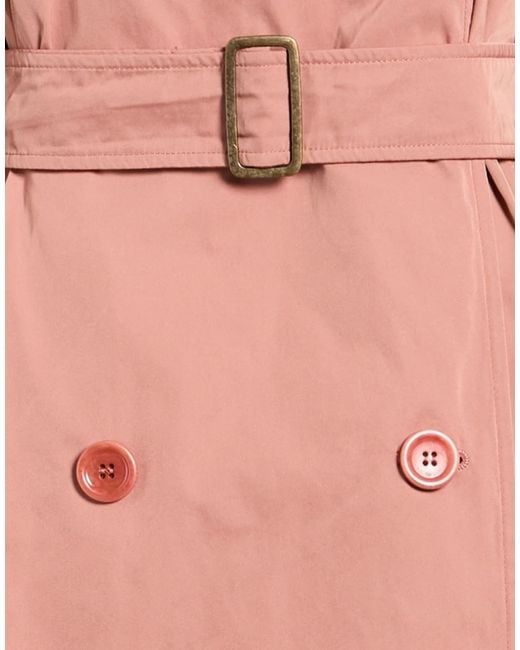 Max Mara Pink Solid Color Trench Coats