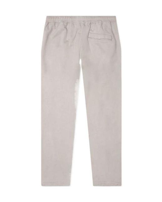 Stone Island Gray Logo Embroidered Sweatpants for men
