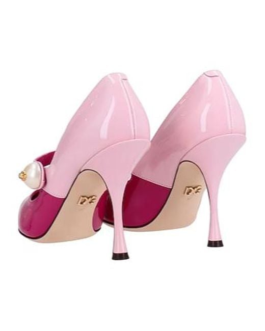 Dolce & Gabbana Pink Twotone Pointedtoe Highheels