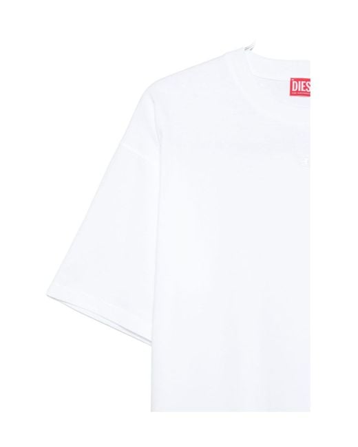 DIESEL White T-Lucien-Ihbi Crewneck T-Shirt for men