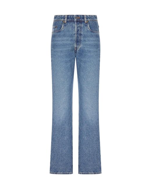 Miu Miu Blue Light-Wash Denim Flare Jeans