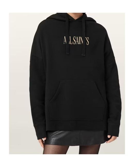AllSaints Black Core Logo Graphic Hoodie