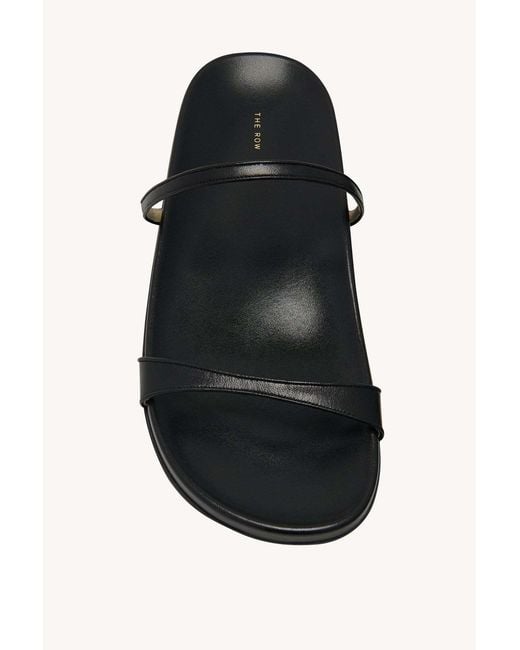 The Row White Hugh Thin Strap Slide
