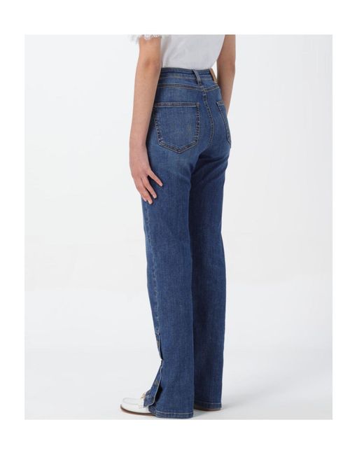 Twinset Blue Buttoned Jeans